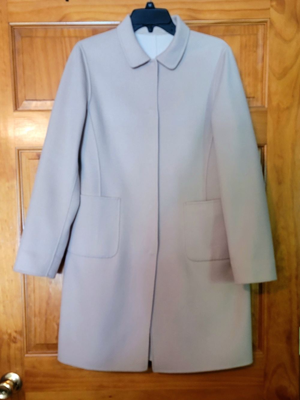 Max Mara Weekend Womens Reversible Double Faced Beige Ivory Virgin Wool Coat